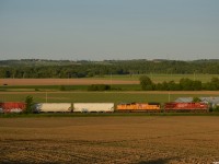 CP 8788 and UP 4836 hustle an extra "add to plan" 420 out of Baxter with 93 cars, they'll stop ahead at Spence to setoff 17 cars from the tail end for the Honda plant in Alliston and wait for 101 to go by. 