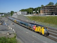 VIA 905 brings up the rear of VIA 63 as it heads west towards its next stop at Dorval Station.