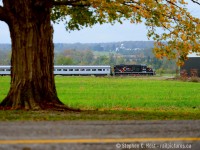 On a quiet fall day in 2017 I took the time to photograph the Credit Valley Explorer as it trundled through the picturesque Caledon valley. Fall was trying hard to come through but the unusually warm weather kept the leaves mostly green. Caledon is a really nice place, too bad the property values are through the roof.<br><br>In 2016 I shot <a href=http://www.railpictures.ca/?attachment_id=26730 target=_blank>CCGX 4014</a> a year later I finally got the +1 off my list (CCGX 4015).