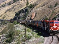 It was now CP's turn to send a grain train west, led by a couple new GE's. Who knew that this was the face of things to come?