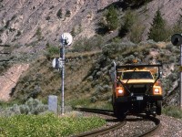 This MOW truck showed up, and they were quite surprised and puzzled to see me. Once I explained my goals, they advised be to be careful and wished me good luck. The downside of this encounter was that I missed an eastbound CN far below me.