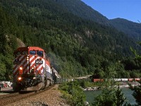 Luckily, BCR ran HiRails ahead of their trains in this area. I knew when I could zip out and take a photo.
This is the train out of North Vancouver. 