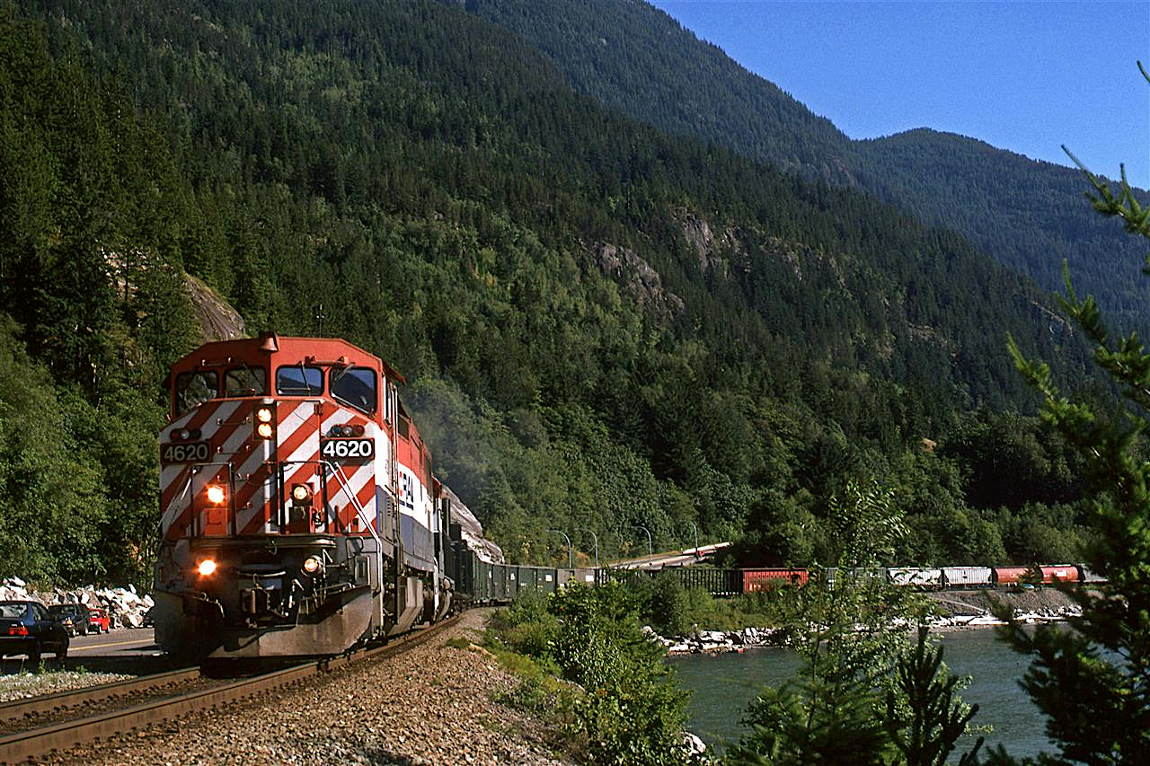 Luckily, BCR ran HiRails ahead of their trains in this area. I knew when I could zip out and take a photo.
This is the train out of North Vancouver.