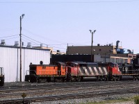 It would appear the Dow Chemical 1001 had to be in Edmonton for some maintenance. It is sitting outside Walker Shops on what I believe is the ready tracks