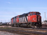 412 makes a quick stop in Walker Yard before heading to Clover Bar Yard where it will terminate. The train is mostly chemicals. Here, it is at the east end of the now former Intermodal facility.
