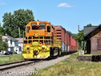 Quebec Gatineau 2004 was westbound as it passed the former QMO&O, later CPR station at Calumet.