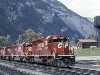 The CP 5877 / CP SOO 776 / CP 5712 and 5976 at Field, on CP's Mountain Sub.      