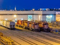 A lot of interesting power kicking around the shops in Moose Jaw, including a number of SD40-2s. There is no shortage of GPs of several vareties, the ubiquitous GEs of course, and even an F-unit and an SD60M. This place is quite the hub of activity. <br><br>I am unsure as to the status of any of these units. If anyone knows, it would be much appreciated.