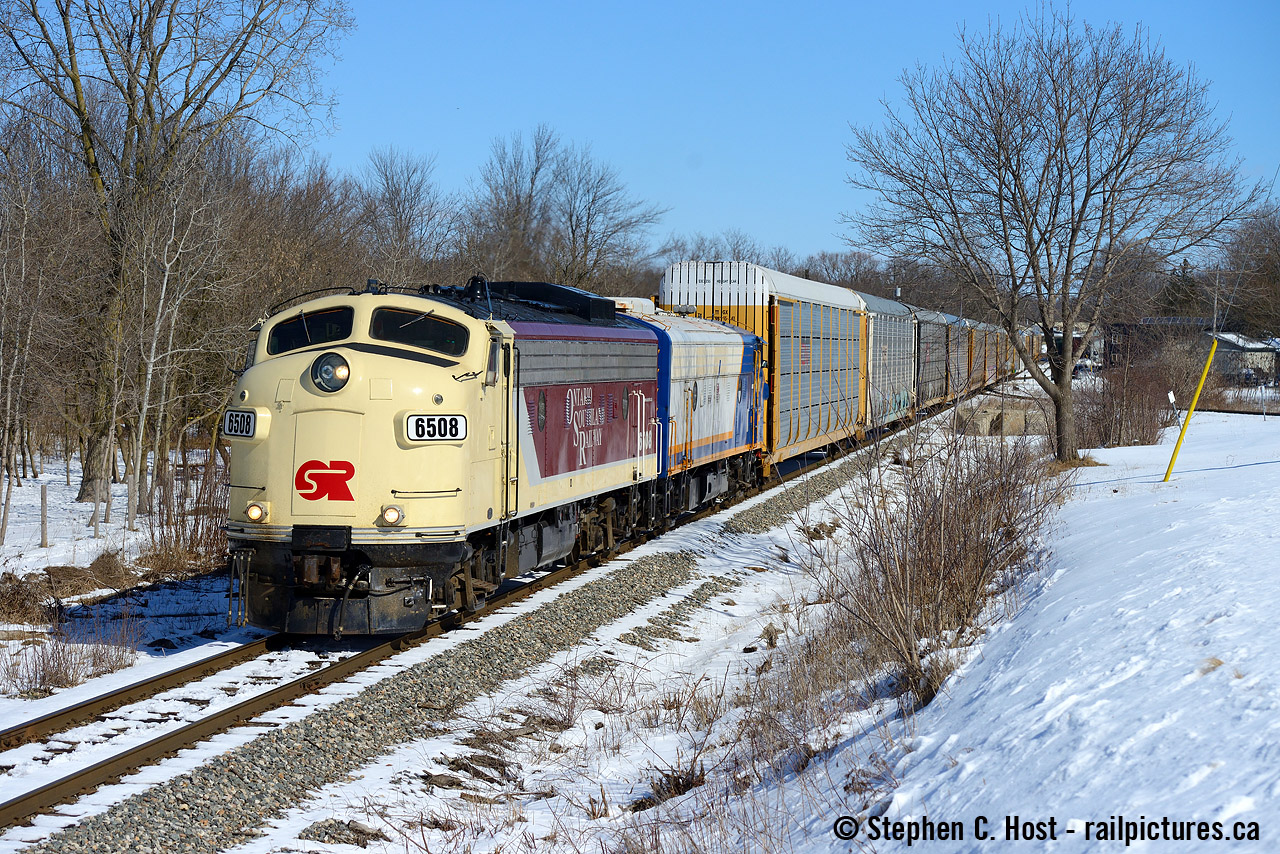 Just classic motive power on the Ontario Southland Railway, which I think looks smart in Winter.