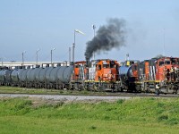 Nice to see some of the old girls still willing and able.  Two sets of switchers in Clover bar yard this morning.  Set one GP40-2L(W) 9601 paired with GP9RM 7060, second set GP38-2 7518 paired with GMD-1u 1438 which must be one of the few still operating theses days.