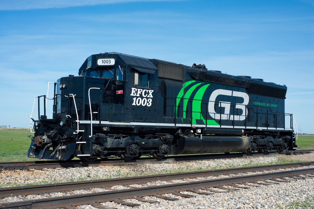 Yet another big SD with a colourful history that has found a retirement job in Saskatchewan, this one is just east of Pasqua.