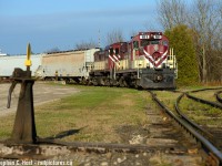 OSR's Guelph Junction Railway Division has a pair of MLW's in this classic scene back in fall 2014, I captured OSR as I left work for home and the boys are heading back to the junction to end their day.