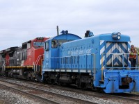 M33131 25 reverses into the North Service with CN 2098, CN 2142, and SSRX 911.

 SSRX 911 was returning to Sarnia, after filling in for CN 7304 at Parkdale for last 6 or so weeks
