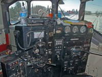 Here is the inside of the cab of Thunder Rail's MLW  M-420R(W) #2004.  