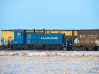 Louis Dreyfus 2005 is an ex CP SW1200RS (#8110) that is stationed just south of Wilkie Saskatchewan along the active portion of the CP Reford Sub. I am not sure how a unit at a CP served elevator in Saskatchewan gets named "Yellowhead Pass", a mountain pass on CN in Alberta. 