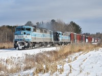 Job 1 carrying symbol 630 passes Brookport, Quebec.