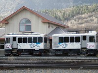 On a recent trip to Lillooet I was fortunate enough to find the the Kaoham Shuttle at the station. CN 10800, (ex BCOL TU-108) and CN 10900, (ex BCOL TU-109) were built by Jim Busby Services in 1999 and purchased by BC Rail in 2002 when their regular passenger service ended. The Kaoham Shuttle is operated in partnership with CN and the Seton Lake Indian Band, and provides service to the communities of Shalalth and Seton Portage with trips further south to D'Arcy, available by reservation only. Doug Lawson's photo: ID 32222, shows BC Rail TU-108 before the switch to CN logos and colours.  