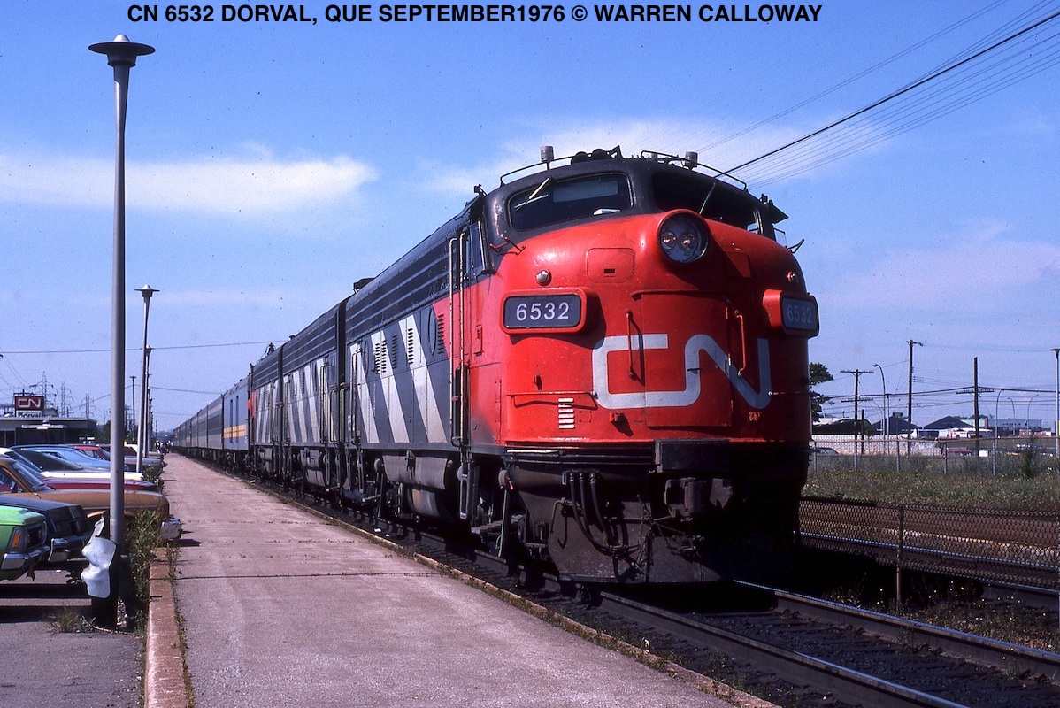 CN 6532 leads train thru Dorval. QUE.