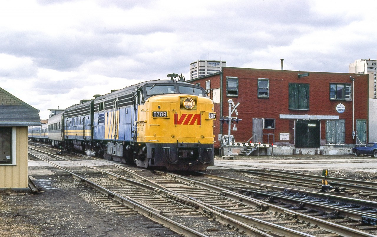VIA 6789 is in London, Ontario on March 25, 1981.