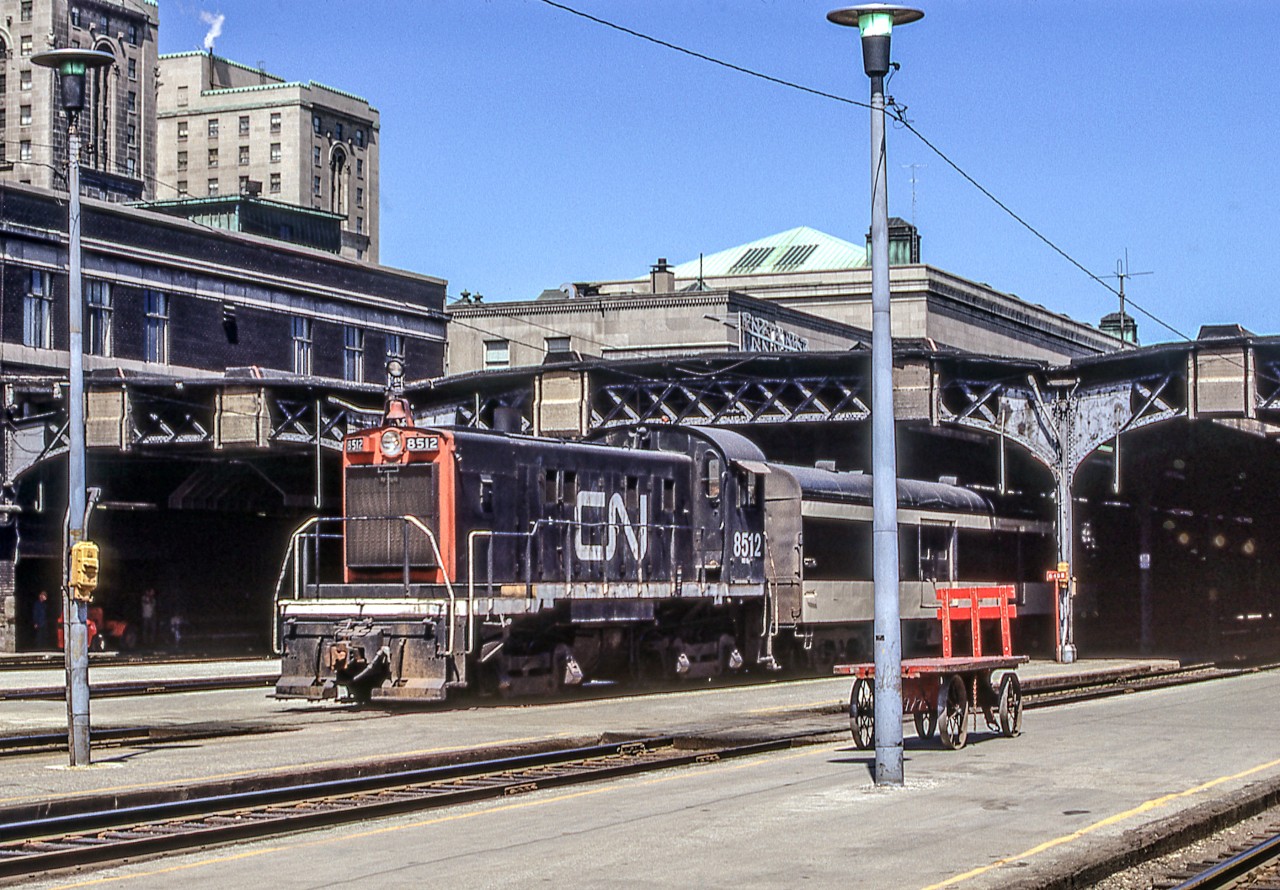 CN 8512 is at Toronto Union Station in mid-June 1972.