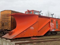 One of the few Russell snow plows that CN once owned is now preserved at the Central BC Railway and Forestry Museum in Prince George. Although it no longer gets moved about, visitors can still actuate the wing using air from an outside air compressor. 