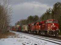 CP 5988 recently did something I bet it hasn't done for a long time, power a train from one side of the country to another! For some reason 112-06 had this consist working from Coquitlam, BC all the way to Lachine, PQ much to my delight as the sun barely burns through at Essa. Most of the SD40-2's you'd catch on a 112 these days are out of fuel and time with do not occupy on the cab windows/plucked for parts heading to various scrappers, 5988 still drowned out BOTH it's modern competitors for sound!!