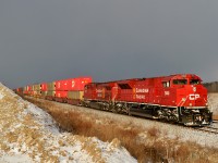 CP 112-07 holds the siding at Baxter between snow squalls with CP 9117/CP 9553 errrr I mean CP 7003/CP 8015 for power waiting on 113, who unfortunately has been hit with a hot wheel alarm on the tail end about 25 miles South of here and won't be along before sunset. Big fan of this new look CP, keep 'em coming and count me in!!  