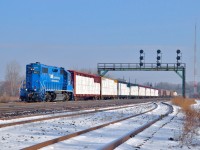 After coming off the Hagersville Sub, CN 580 took off westbound on the Dundas for Paris Jct with 16 cars where it would drop them in the north sidings before returning to Brantford light power.