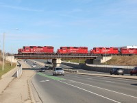 CP T-72 crosses Maple Grove Road as they work Hagey Yard on the Cambridge/Kitchener border.