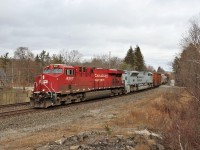 CP 246 with CP 9357 and CP 7023 rumble past Appleby Line on their westward journey up the Galt sub to Guelph Junction where they will head to Hamilton. CP 7023 is sporting the paint scheme of the Canadian and US fighter jets. Just too bad it wasn't leading! Oddly enough, I've saw several others pictures of this train and most of them have birds overhead.  Hmm.