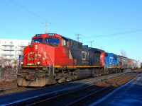 CN-2663 EF-644-e with GT-5849 GP-38-2 convois coming out of North service track going to Taschereau Yard 