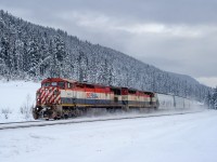 With most of the BCOL C40-8M fleet going into storage over the past couple of months, I certainly didn’t think I’d see a pair of these again. Nevertheless, here’s Edmonton to Vancouver train M31151 13 just west of Grant Brook, BC on CN’s Albreda Sub with BCOL 4605 and BCOL 4622.
The fleet was down to about 3 or 4 units left operational, but as of today there are now 14 out and about on the Canadian mainlines again. None of them are operating in the US currently.