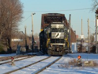 Waiting for this train to cross the bridge, I was concerned I was going to get long hood forward power because this specific turn job from NS’s Bison Yard in Buffalo runs with whatever they can take over there. So seeing the pair of rebuilt SD50’s come over the bridge in full sun facing the right direction, was sweet. Later, these guys will tie their train down just east of Duff where CN 531 will meet them