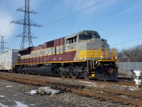 CP 7010 pulls part of it's train away from the rest, on train CP 140, to do a set-off and pick up from CP Windsor Yard. He pulled up to Dougall Ave and did a crew change with US crew coming off and Canadian Crew came on.