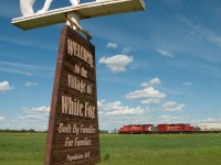 The only CP train I ever got to shoot on the White Fox Sub passes the subdivision's name sake town. 