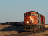 In some sweet November evening light, SD60F CN 5515 leads a heavy westbound through the curve just east of Keppel Saskatchewan. I crossed paths with this unit again in Aug 2019 only to find it has been heavily gutted and is unlikely to turn a wheel again. 