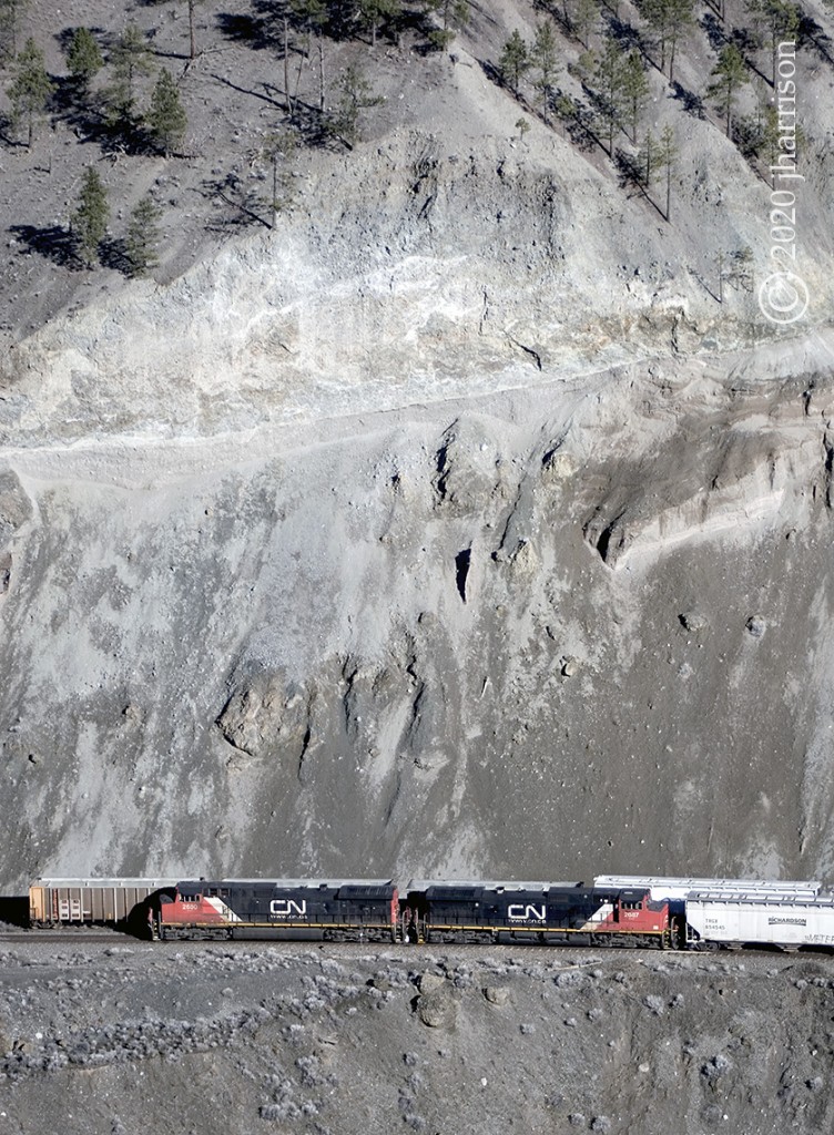 This vertical version of CN 2680 and 2687 shows a bit more of the terrain at this location. Taken from CPs Thompson Sub on the opposite side of the Thompson River.