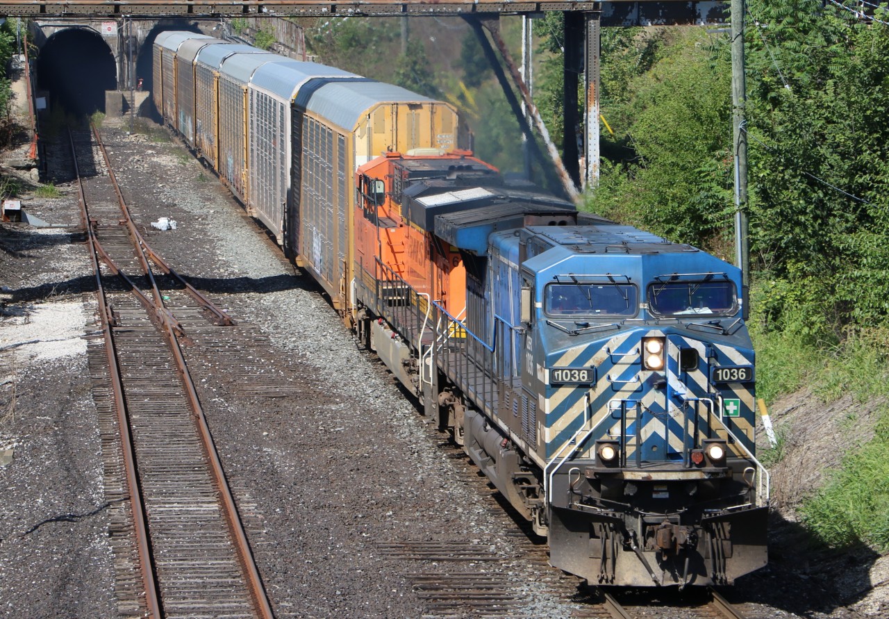 CP 240 with a nice lashup, exits the tunnel on a nice September afternoon.