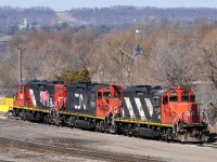 CN 4138, CN 7046, and CN 7258 sit on power track at Stuart.

 



4138 and 7046 were both built in 1959. 7258 was built in 1956!
