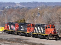 CN 4138, CN 7046, and CN 7258 sit on power track at Stuart.

 



4138 and 7046 were both built in 1959. 7258 was built in 1956!
