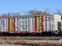 CNIS "Safety Inspection" track inspection boxcar 412052 tags along on Q14891 20