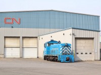 Reportedly filling in for an ailing CN unit. SW900 SSRX 911 began life as Waterloo #2 (WLO was controlled by Illinois Central). Before joining the S&S sales and leasing company it was used by General Electric, which also seems odd as GE constructed numerous industrial switcher models long before getting into full scale locomotive production. The unit is seen resting outside of CN's transload facility in Hamilton. 