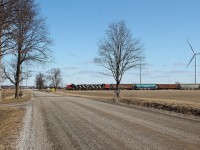 CN L514 heads north on the Sarnia Spur after working the elevators in Blenheim. Their next stop will be Thamesville to work the Agris CO-OP before returning to Chatham. The pair of GMD-1s was a very cool sight to see. 