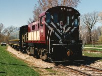 Almost 21 years ago, Ontario Southland and the Waterloo-St. Jacobs Railway (WSJR) teamed-up to run a Thomas the Train excursion on the Waterloo Spur from Uptown Waterloo. Here, OSRX 505 leads a southbound excursion back to the Waterloo station with Waterloo Park to the right of the train. My notes don't indicate why OSR RS23 505 was in Waterloo however there is certainly a back story here. The sequence of photos surrounding this event appear that it was well attended, although later that same year the WSJR would become a fallen flag as they ceased operations on the line. 