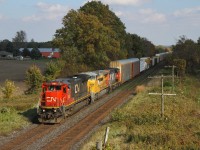 It's been a while, and I figured my first post again in a couple years here should show something interesting. Back in 2018, here's a 385 with quite a lashup in 2020's standards. They stalled out battling the Escarpment, and needed assistance, giving me the opportunity to catch up to them. Hard to believe its been 2 years already since the brief colourful leaser days on CN. Even crazier to think that these second hand C40-8s are hitting the razor line soon too, along with the widecab versions, and the cowl bodies. Best start shooting shortlines and locals more, as they're about the only cool things left