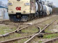 It is hard to imagine this is truly the end for this line. I know it's not 100 percent but might as well be. Watching the pair of matching "F" units clean up everything in the yard and leave town was certainly sombering. For the most part I missed the CN and CP days here. I first passed by the yard in Tillsonburg not long after Trillium took over for CN. A pair of worn and painted out CN M420's sat in the mainly empty yard with the old tobacco houses still standing trackside. As the years progressed the power and the yard itself gradually looked better. Unfortunately the future of the line only got more questionable as the years of passed, and maintenance became non existent. Unfortunately passing the torch from Trillium to to he OSR did little to secure the future and many Railfans came out today to witness the end. This shot for me sums it up best with all cars leaving town collected. The rest of the yard sits empty with greenery slowly already taking over. A few MofW cars stayed behind but reportedly they will be filled with rail to be used elsewhere on the OSR, and a small track mobile in a week or so will slowly push the cars over the out of service OSR bridge in town where OSR will lift them and put an end to rail operations in Tillsonburg's South end. 