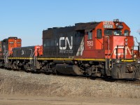 Checking out what may have changed over the winter in the Clover Bar area, I found the 7513 making a lift out of the CN-CP exchange yard, located by the Suncor refinery. It is the 204 that caught my eye. I have not seen a slug in sometime now. In my 2019 East Edmonton travels, a typical consist was a combination of GP38's and 40's, no slugs. Happy to see the 7227 still working here, it was assigned to Clover Bar last summer.