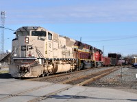 235-01 moves through Woodstock at a blistering speed of 10mph. CP 7021, CP 7018, and CP 5012 had 124 cars upon departing Wolverton.