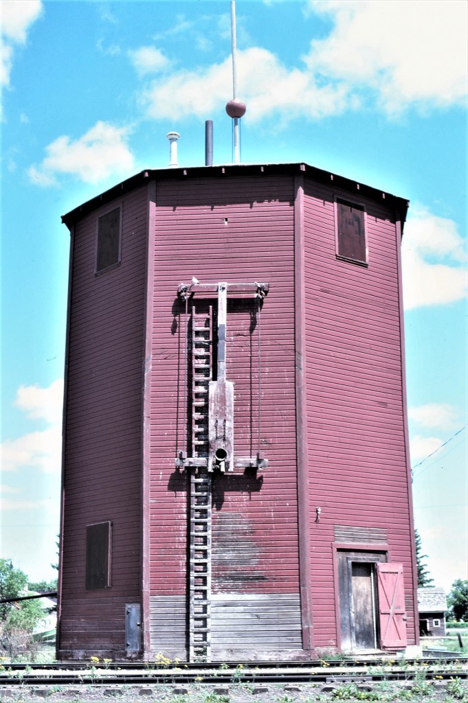 The CP water tank at Binscarth, MB was enclosed to protect its contents from the brutally cold winter weather.