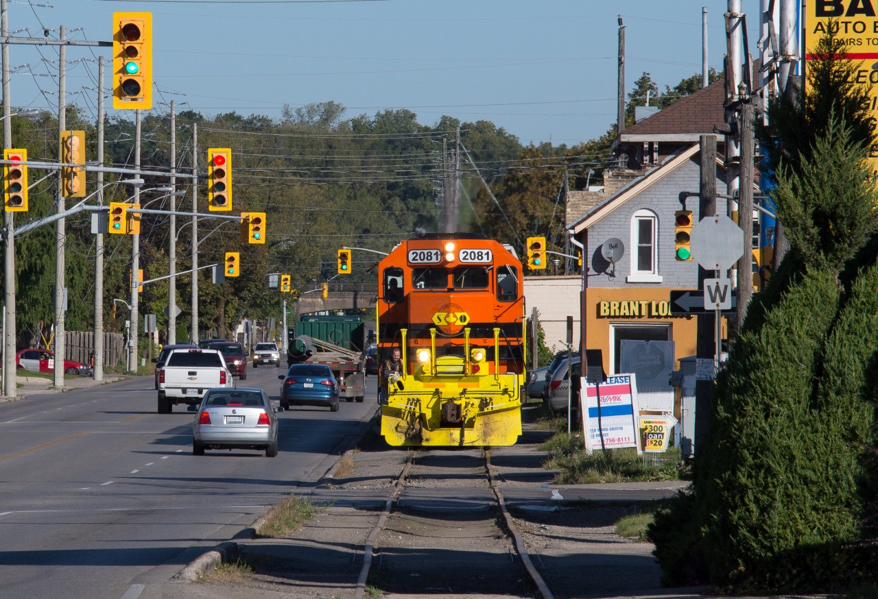 Back in 2017 this move was a weekly given, the SOR would run up from Hamilton to service the Ingenia Plant in Brantford.  Typically they would operate with a single locomotive, but sometimes they would have two.  Towards the end of their time running on the Burford Spur, the SOR would bring cars up with them from Hamilton to avoid having to go into the yard at Brantford.  This was a move that I enjoyed and sometimes took for granted, today it is operated by Allied Track Services and they use a trackmobile to move cars.